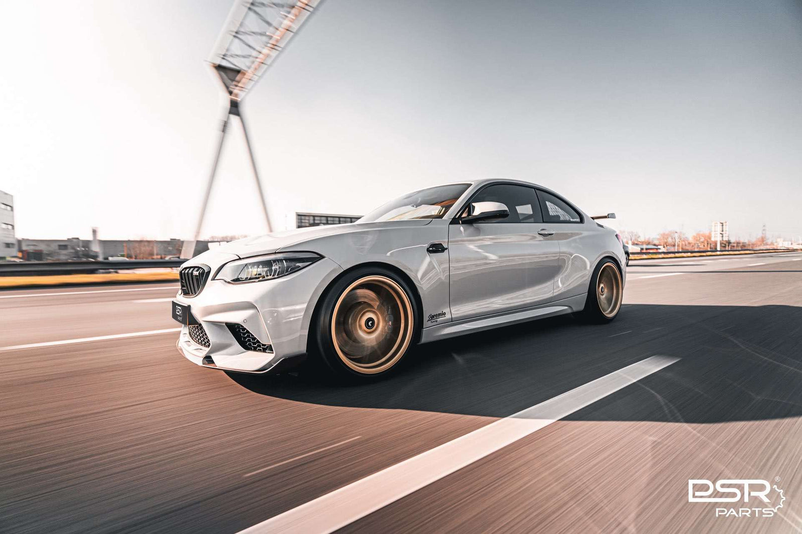 bmw m2 lowered suspension rolling shot