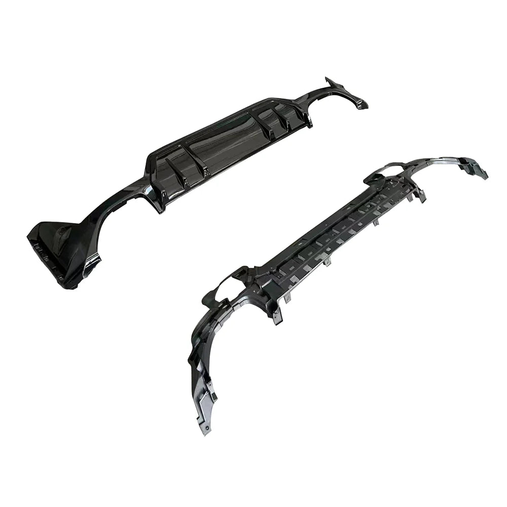 Gloss Black Rear Diffuser for BMW 320i 320e 330e 330i - M340i LCI Look (2022+, G20 G21) - Conversion Kit
