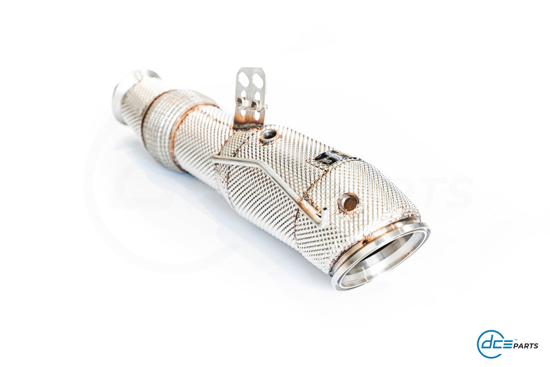 DCE Parts - 5.2 Inch B58 Downpipe - F & G Chassis - BMW M140i, M240i, M340i, M440i, 540i, 640i, 745E, 840i, Z4, Supra & XDRIVE - (OPF & V-Band Flange Type)