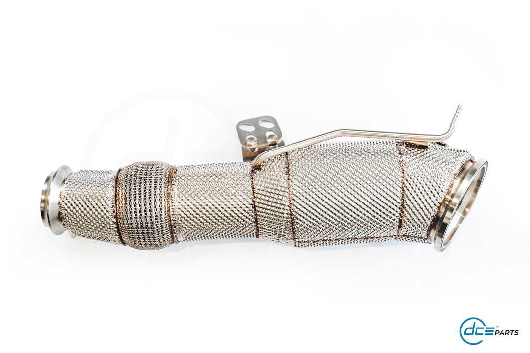 DCE Parts - 5.2 Inch B58 Downpipe - F & G Chassis - BMW M140i, M240i, M340i, M440i, 540i, 640i, 745E, 840i, Z4, Supra & XDRIVE - (OPF & V-Band Flange Type)