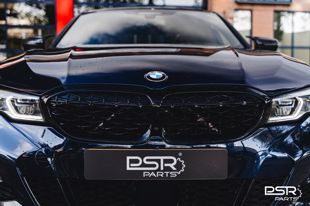 PSR Parts - Gloss Black Diamond M340I / M340D Style Kidney Grilles for BMW 3 Series (2019+, G20 G21)