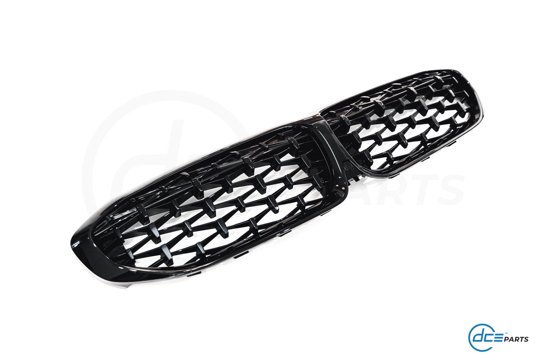 PSR Parts - Gloss Black Diamond M340I / M340D Style Kidney Grilles for BMW 3 Series (2019+, G20 G21)