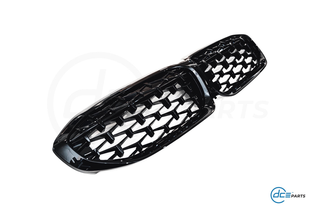 PSR Parts - Gloss Black Diamond M340I / M340D Style Kidney Grilles for BMW 3 Series (2019+, G20 G21)
