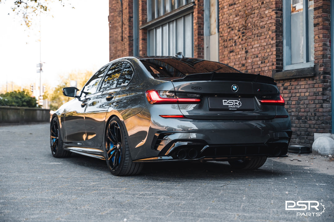 DCE Parts - Gloss Black Rear 4 Piece DCE Parts Diffuser - Quad Tips Style - Pre-LCI (2019+, G20 G21)