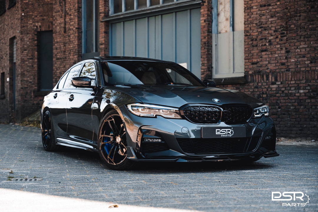 PSR Parts - Gloss Black Diamond M340I / M340D Style Kidney Grilles for BMW 3 Series (2019+, G20 G21)