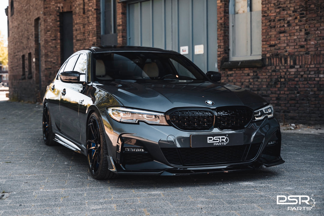 PSR Parts - Gloss Black Diamond M340I / M340D Style Kidney Grilles for BMW 3 Series (2019+, G20 G21)