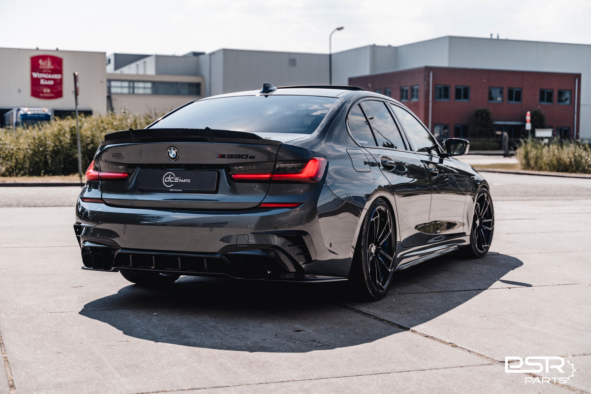 DCE Parts - Gloss Black Rear 4 Piece DCE Parts Diffuser - Quad Tips Style -  Pre-LCI (2019+, G20 G21)