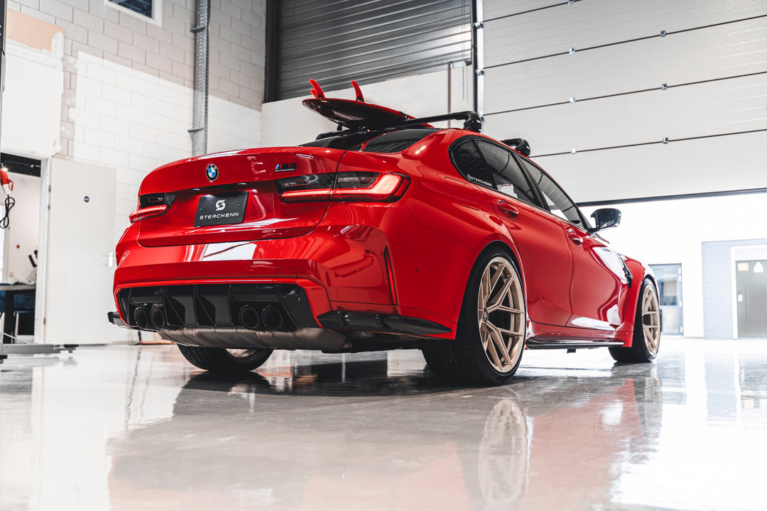 Sterckenn - BMW M3 (G80 G81) CARBON FIBRE REAR BUMPER EXTENSION CANARDS