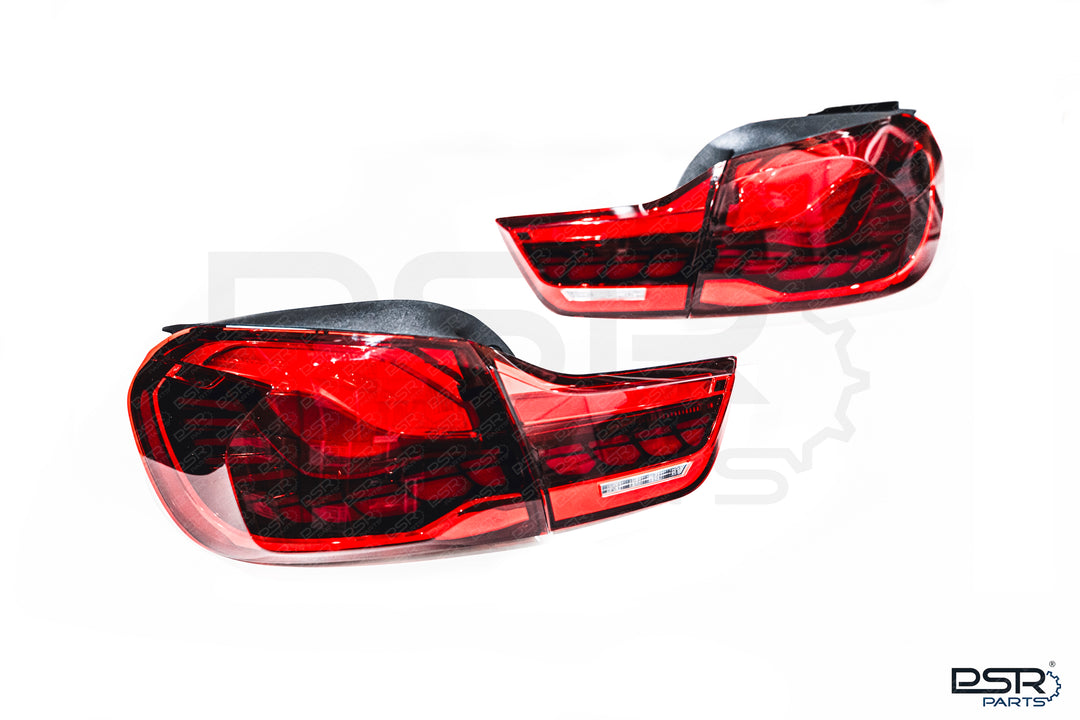 BMW 4 Series F32 F33 F36 M4 F82 F83 OLED CS GTS LCI Style Dark Red Rear Tail Lights