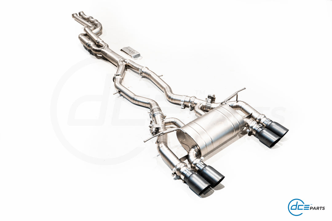 DCE Parts - BMW F87 M2 Competition S55 Equal Length & Single Midpipe Hybrid Catback Valved Exhaust