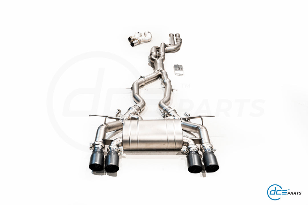 DCE Parts - BMW F87 M2 Competition S55 Equal Length & Single Midpipe Hybrid Catback Valved Exhaust