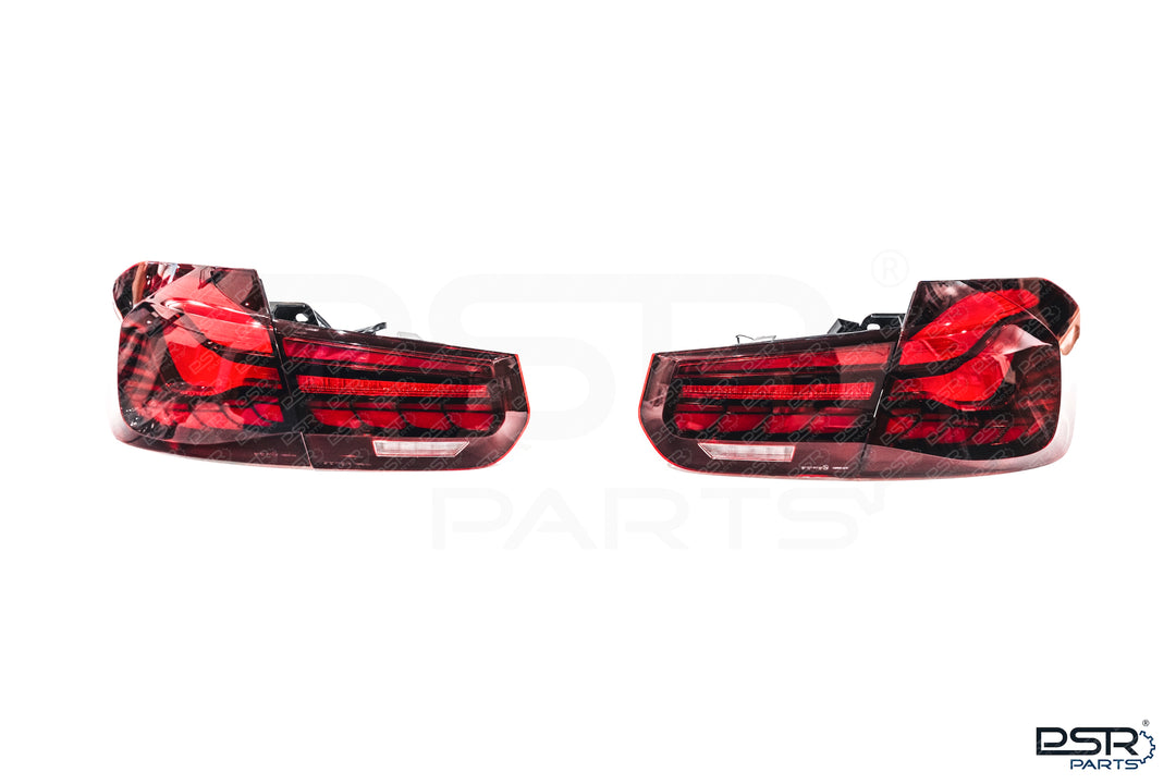 BMW 3 Series F30 F35 M3 F80 OLED CS GTS LCI Style Dark Red Rear Tail Lights
