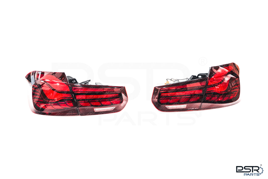 BMW 3 Series F30 F35 M3 F80 OLED CS GTS LCI Style Dark Red Rear Tail Lights