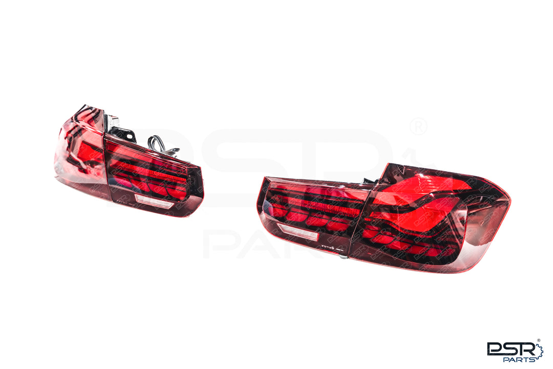 BMW 3 Series F30 F35 M3 F80 OLED CS GTS LCI Style Dark Red Rear Tail Lights
