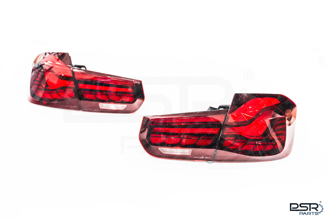 BMW 3 Series F30 F35 M3 F80 OLED CS GTS LCI Style Dark Red Rear Tail Lights