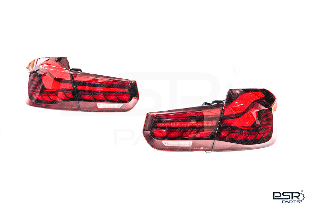 BMW 3 Series F30 F35 M3 F80 OLED CS GTS LCI Style Dark Red Rear Tail Lights