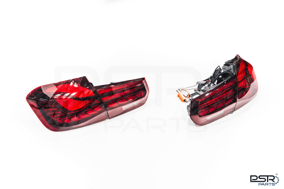 BMW 3 Series F30 F35 M3 F80 OLED CS GTS LCI Style Dark Red Rear Tail Lights