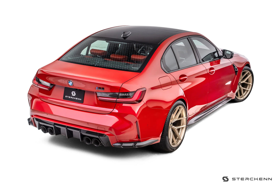 Sterckenn - BMW M3 (G80 G81) CARBON FIBRE REAR BUMPER EXTENSION CANARDS