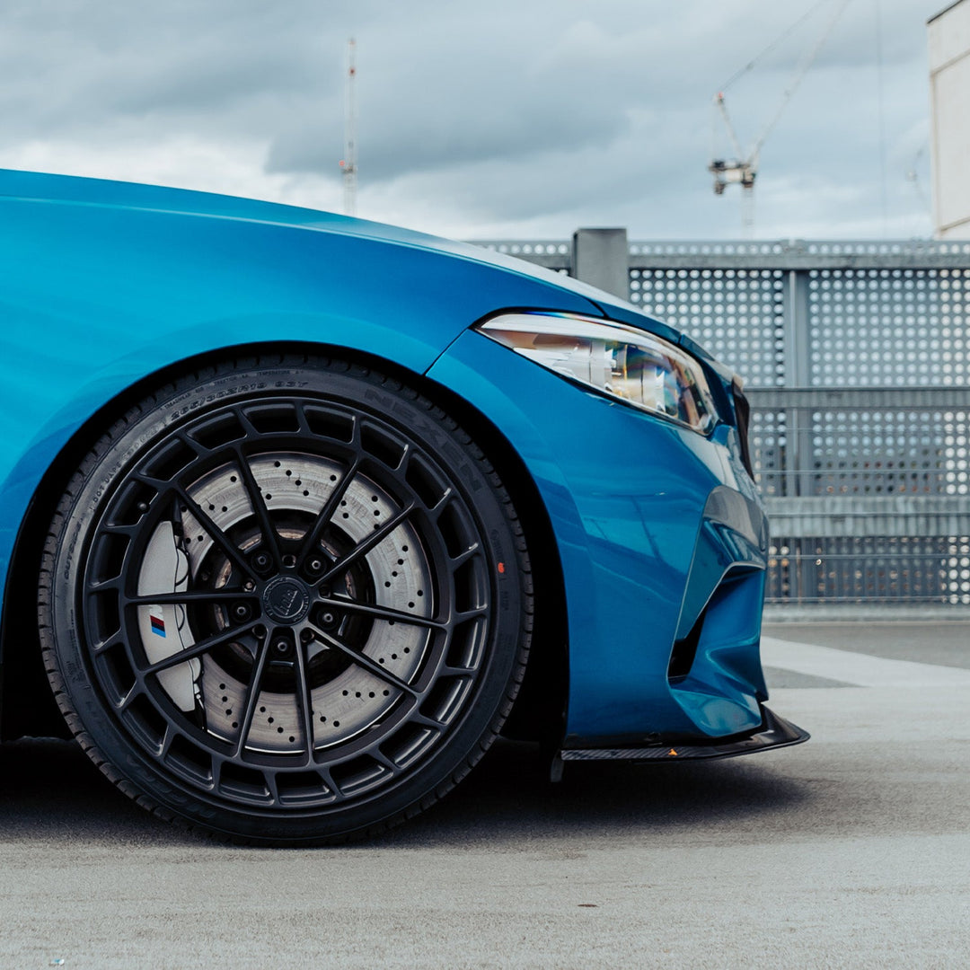 MHC+ BMW M2 Competition S55 GT Style Front Splitter In Gloss Pre Preg Carbon Fibre (F87C)