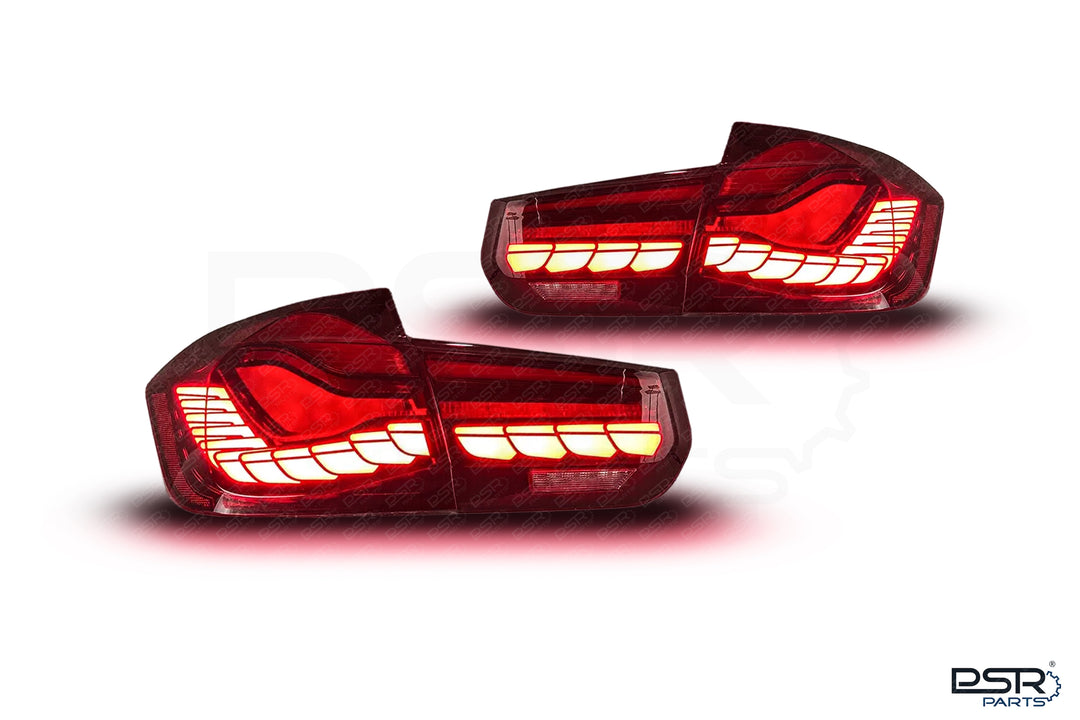 BMW 3 Series F30 F35 M3 F80 OLED CS GTS LCI Style Dark Red Rear Tail Lights