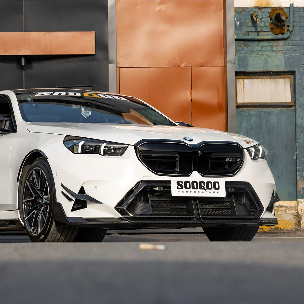 SOOQOO - BMW M5 G90 G99 Prepreg Carbon Fiber Front Bumper Center Trim
