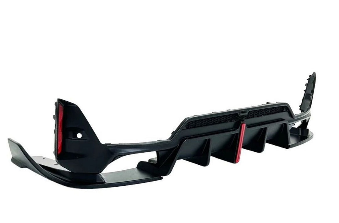 Gloss Black Rear Diffuser with Fog Light Brake Light for BMW M340i LCI (2022+, G20 G21) - Conversion