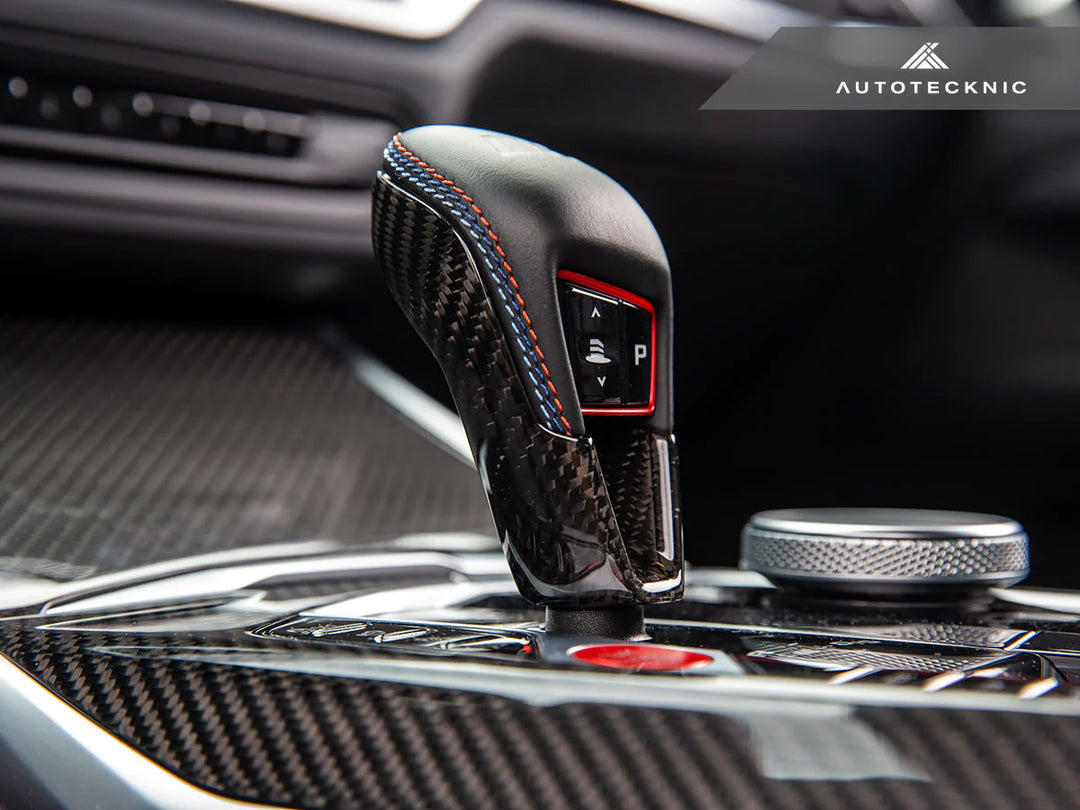 Autotecknic Dry Carbon Gear Selector Cover - BMW G80 G81 M3 G82 G83 M4 G87 M2 - ATK-BM-0323-G8X