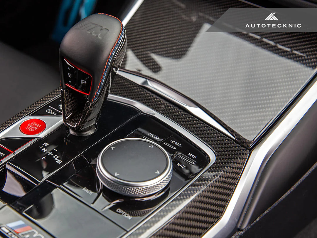 Autotecknic Dry Carbon Gear Selector Cover - BMW G80 G81 M3 G82 G83 M4 G87 M2 - ATK-BM-0323-G8X