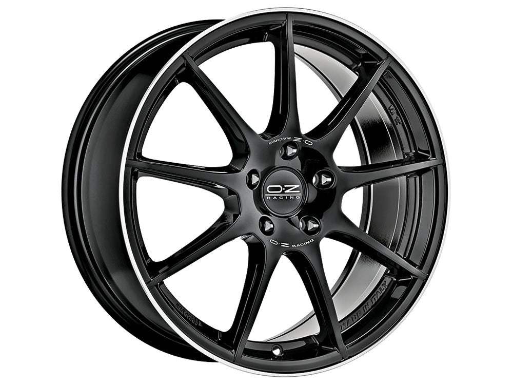 OZ-RACING VELOCE GT GLOSS BLACK D.CUT+SI.LET.