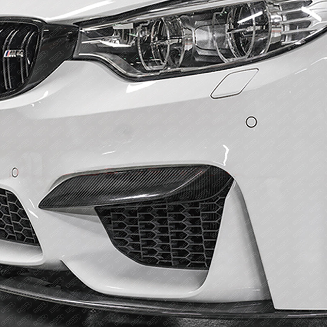 BMW F80 M3 F82 F82 M4 Carbon Corner Bumper Upper Flaps Splitter Canards MP Style (2014-2019)