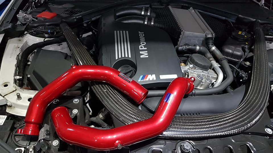 FTP BMW S55 Charge pipe+Boost pipe combo V2 for F80 M3/F82 M4 ( Ferrari red)