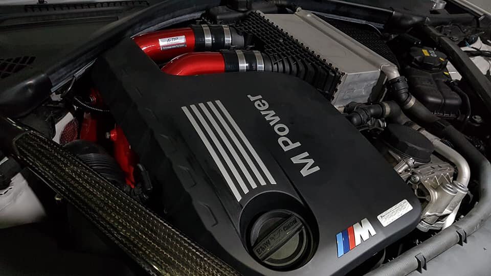 FTP BMW S55 Charge pipe+Boost pipe combo V2 for F80 M3/F82 M4 ( Ferrari red)