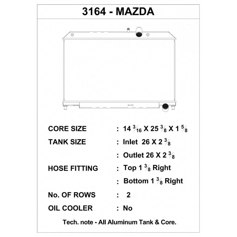 CSF Radiators - MAZDA RX8 SE 1.3I - Radiator - CSF-3164