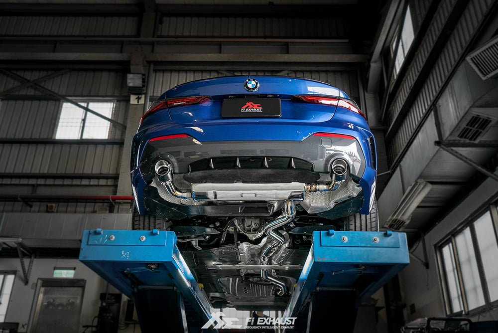 Fi-Exhaust - BMW 4 SERIES G22 420I - Front Pipe + Mid Pipe + Valvetronic Muffler(EV Valve) + Standard remote control system module Stainless Steel - BN-G2048F-FP