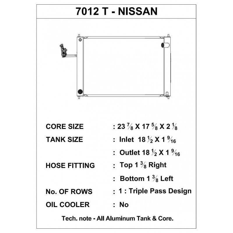 CSF Radiators - NISSAN 370Z Z34 3.7L - Radiator - CSF-7012T