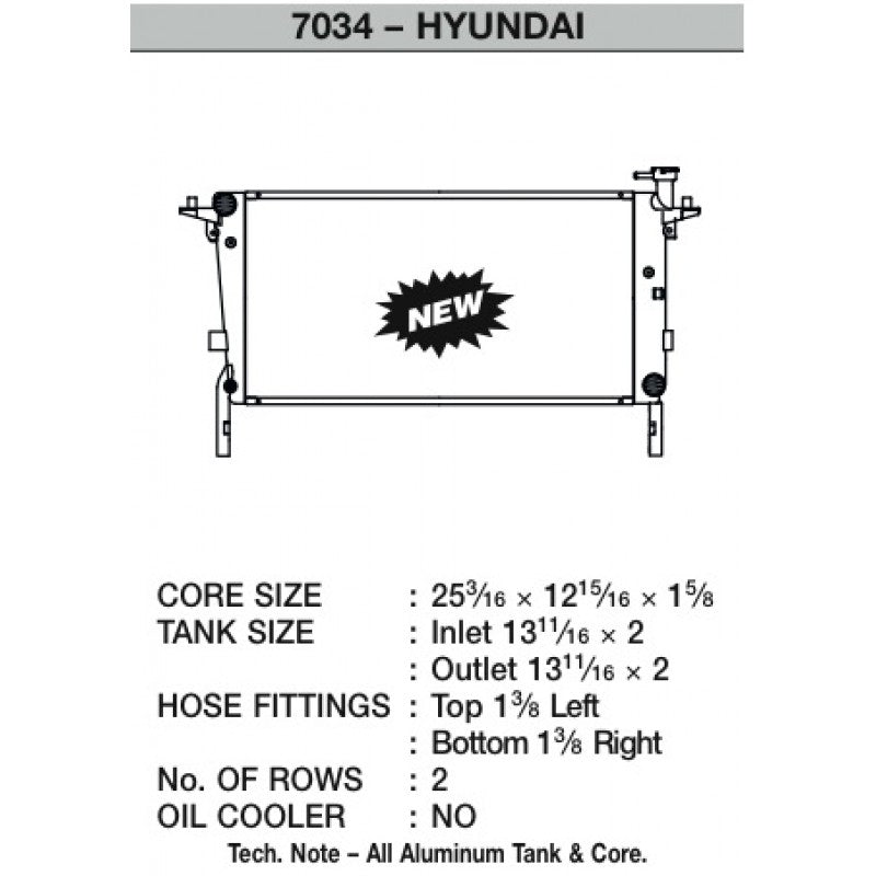 CSF Radiators - HYUNDAI GENESIS RM500 5.0L - Radiator - CSF-7034