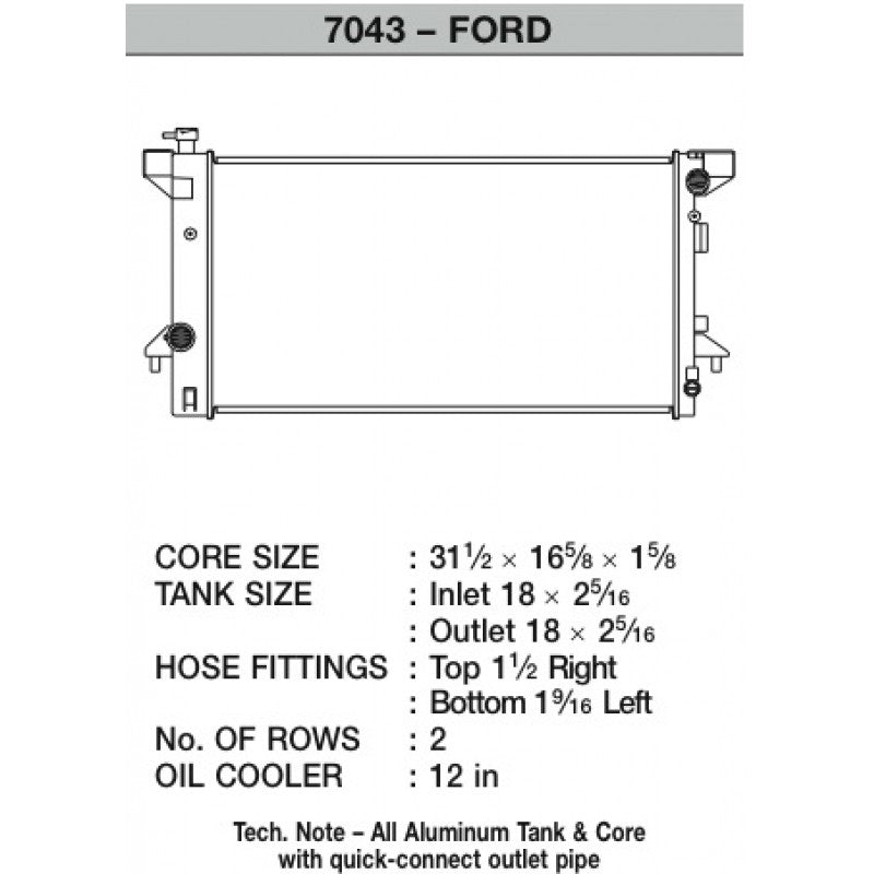 CSF Radiators - FORD RAPTOR F150 3.5L - Radiator - CSF-7043