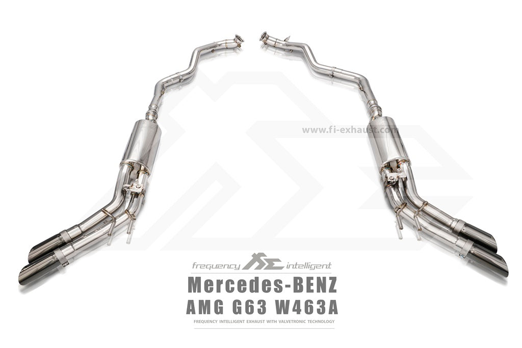 Fi-Exhaust - MERCEDES-BENZ G-CLASS W463A G63 AMG 4.0T - Valvetronic Muffler(OPF Version) +EV Extend Cable*2 Stainless Steel - MB-463AFQ-CBE