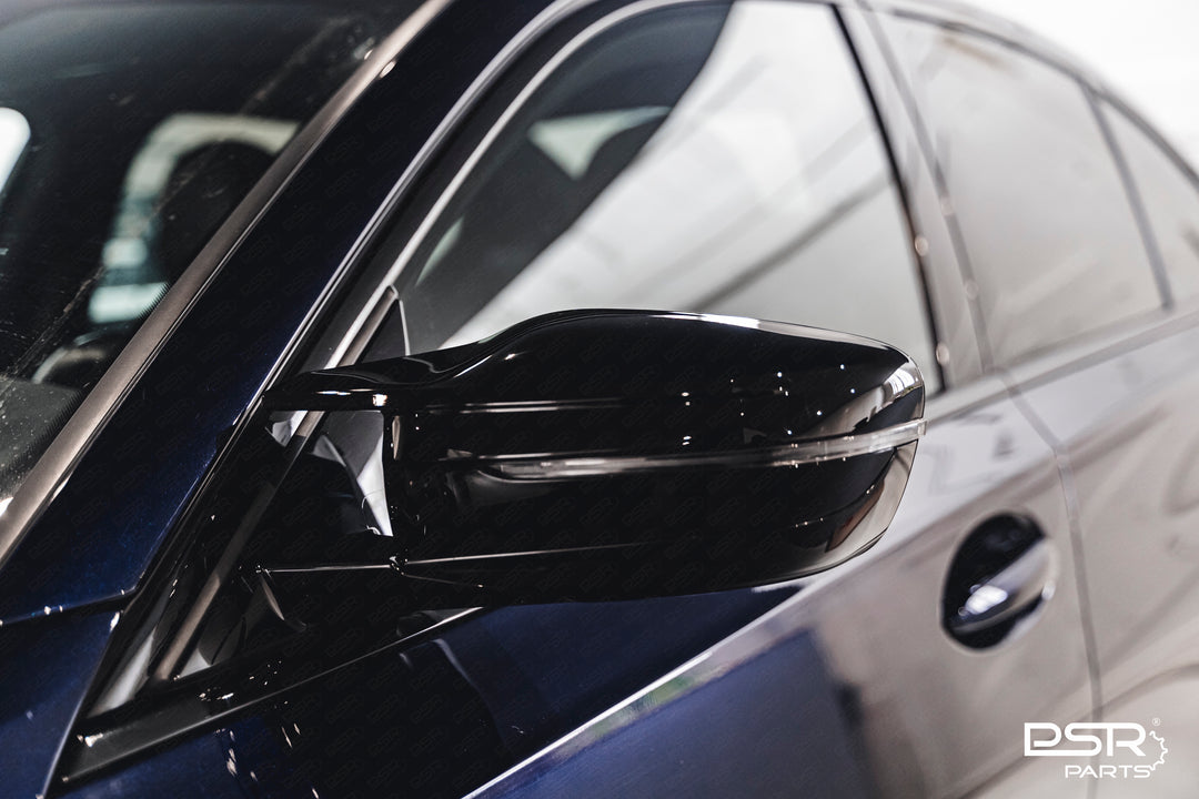 BMW (2018+, G20, G21, G22, G23, G26, G30, G31, G32, G15, G16 - G-Series) M-Style Gloss Black Wing Mirror Caps Covers