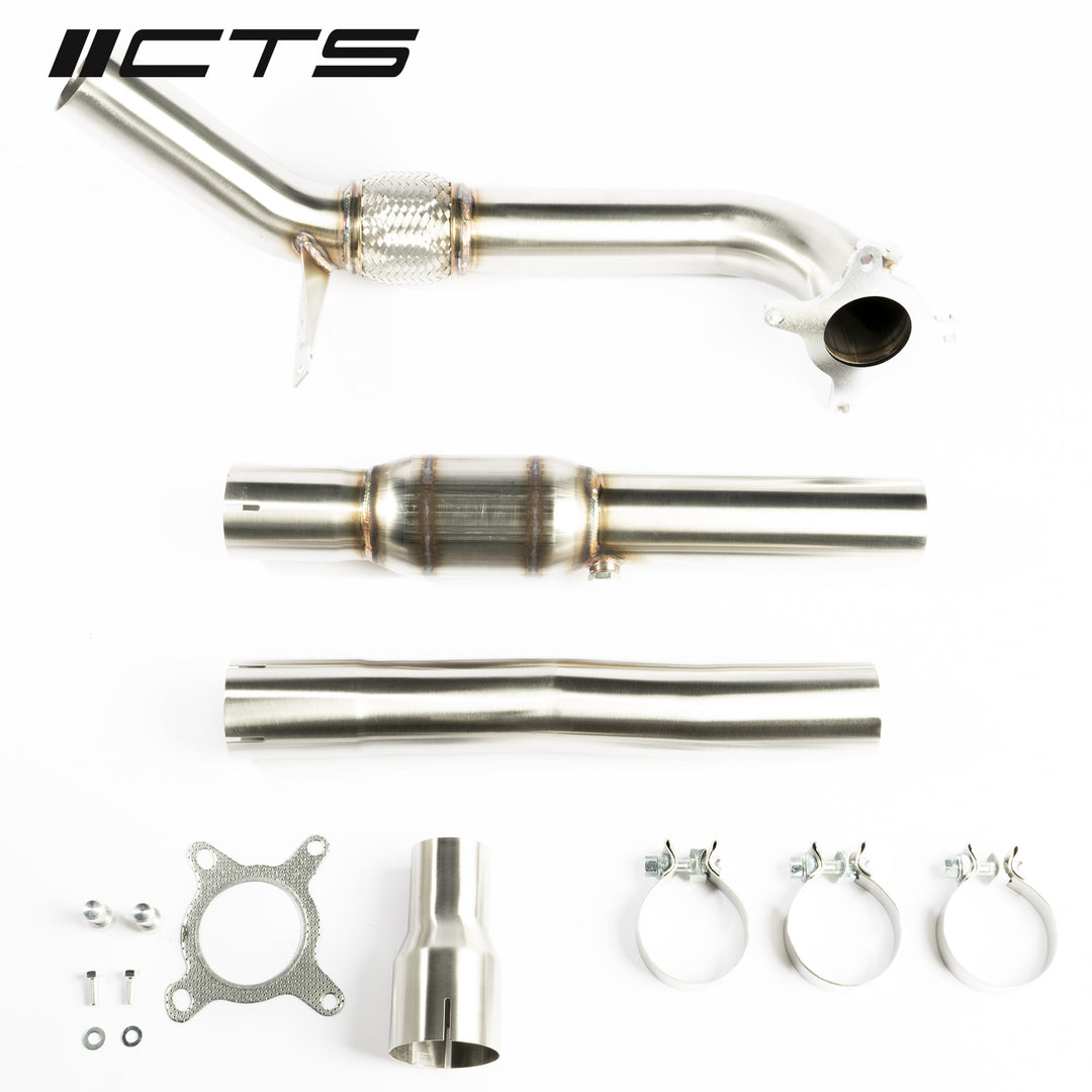 CTS Turbo - MK6 Golf R 2.0T, MK2 Audi TT Quattro/TT-S 2.0T, 8P A3 Quattro/S3 2.0T High Flow CAT Downpipe - CTS-EXH-DP-0003-CAT