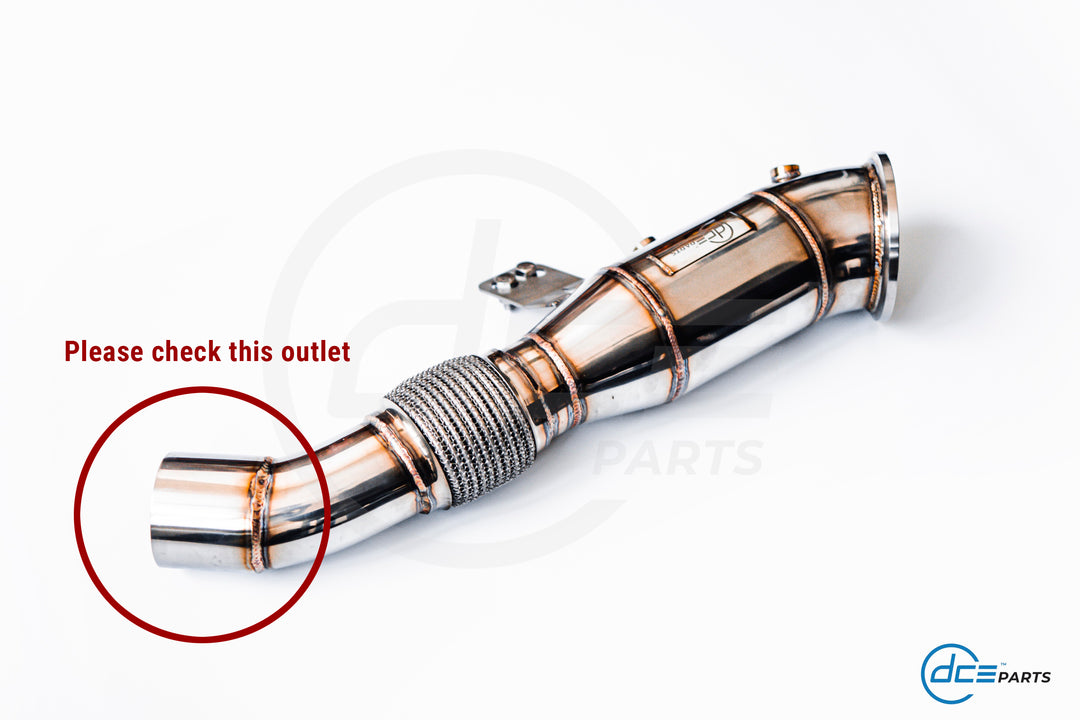 DCE Parts - 5.2 Inch B58 Downpipe - F & G Chassis - BMW M140i, M240i, 340i, 440i, 540i, 640i, 740i & XDRIVE - (Slip On Clamp Type - Non-OPF / F-Series OPF)