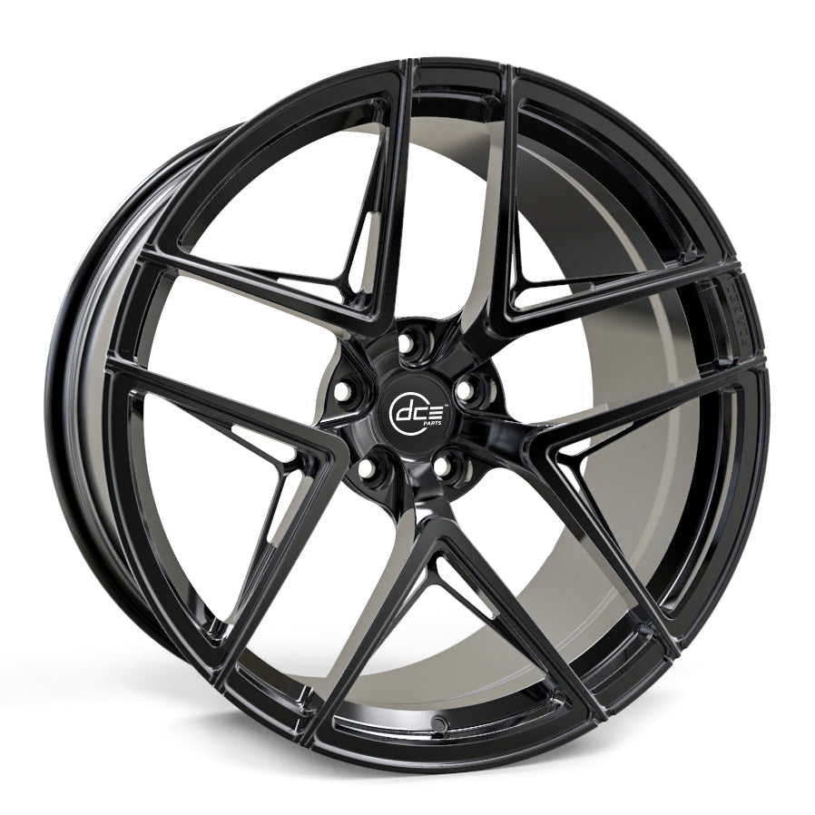 DF Wheels x DCE Parts - DF-13 Forged 1-Piece Wheels Gloss Black