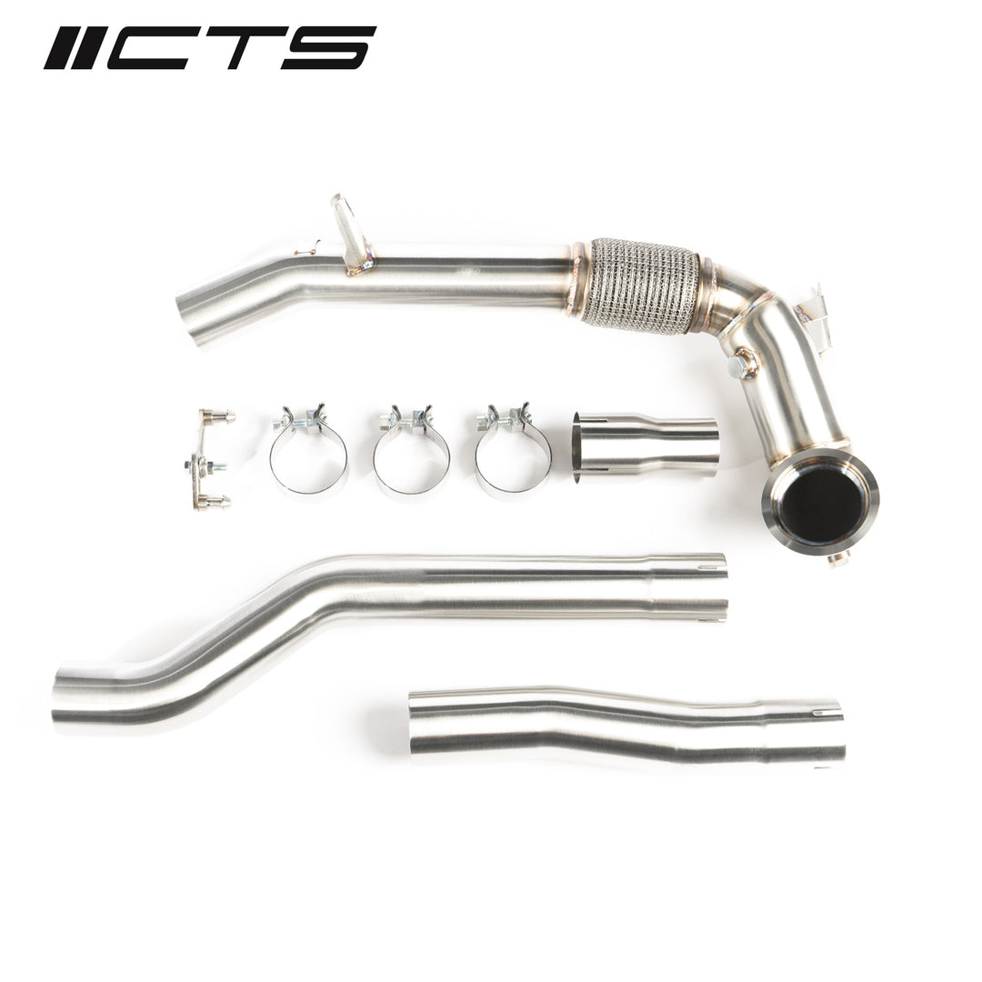 CTS Turbo - EVO4 AWD RACE Exhaust Downpipe MK8 VW Golf R/8Y Audi S3 - CTS-EXH-DP-0056
