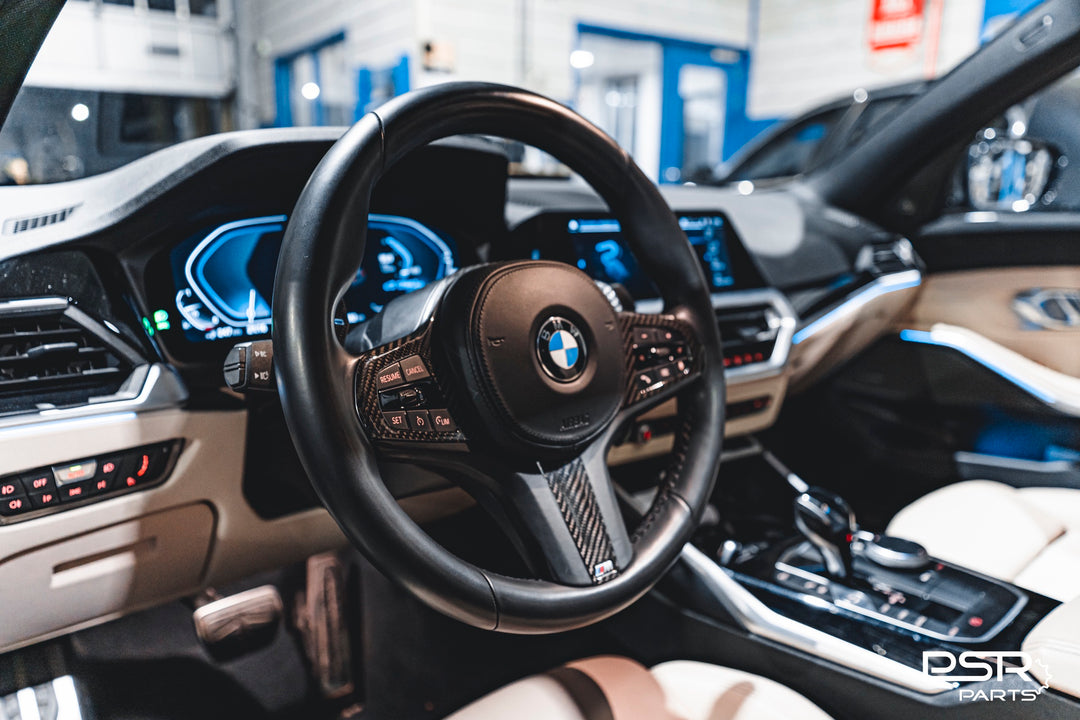 BMW Pre-Preg Carbon Fibre Steering Wheel Trim for BMW M Sport Steering Wheel (F40 F44 G20 G21 G22 G23 G26 G80 G82 G42 G30 G31 F90)
