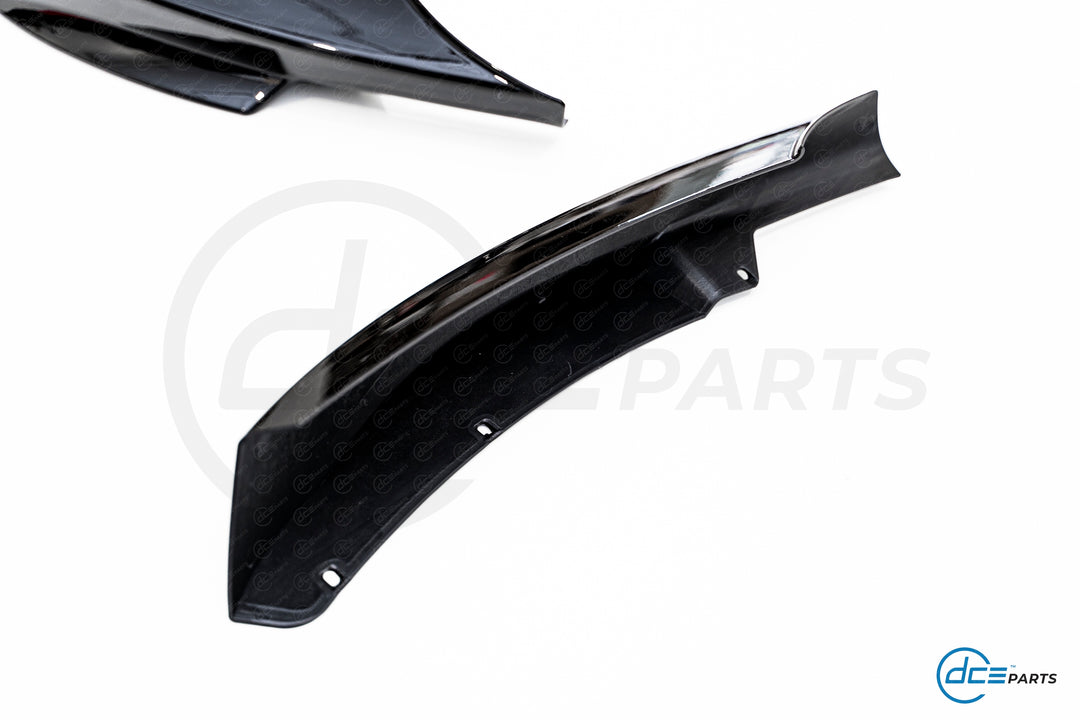 DCE Parts - Splitter Flaps for M-Sport Front Bumper BMW E90 E91 LCI - Gloss Black