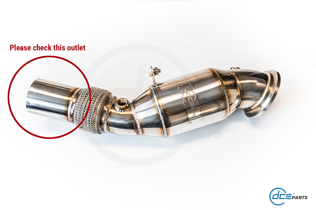 DCE Parts - B48 Downpipe - F & G Chassis - BMW 120I, 125I, 220I, 230I, 320I, 330E, 330I, 420I, 430I, 520I, 530I, 530E, 630I, 730I, 740E, X3 X4 20I 30I & XDRIVE - (Slip On Clamp Type)