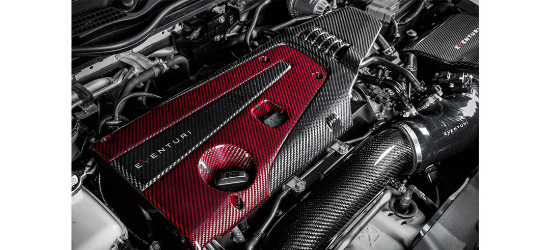 Eventuri - FK8 and FK2 Engine Cover Red and Black