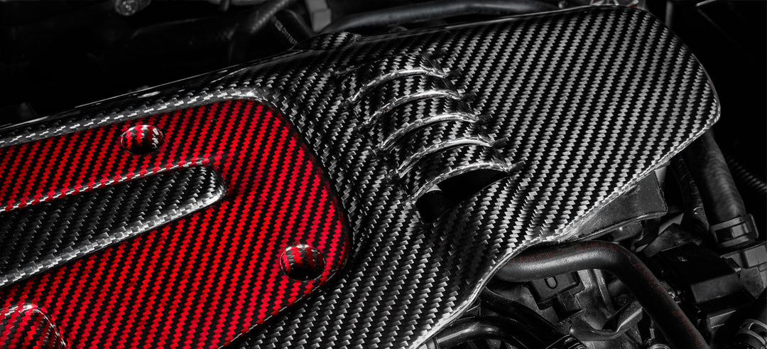 Eventuri - FK8 and FK2 Engine Cover Red and Black