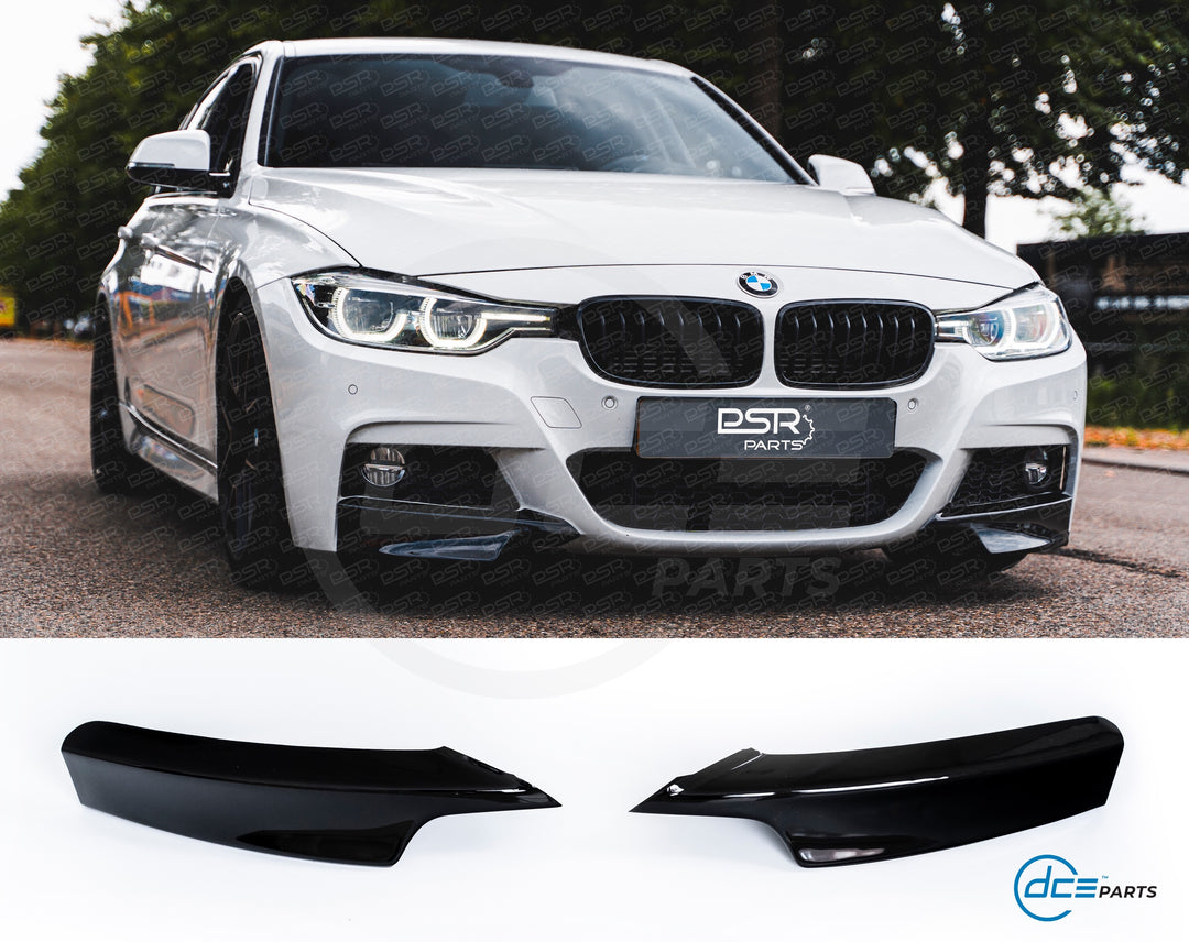 DCE Parts - Splitter Flaps for M-Sport Front Bumper BMW F30 F31 - Gloss Black