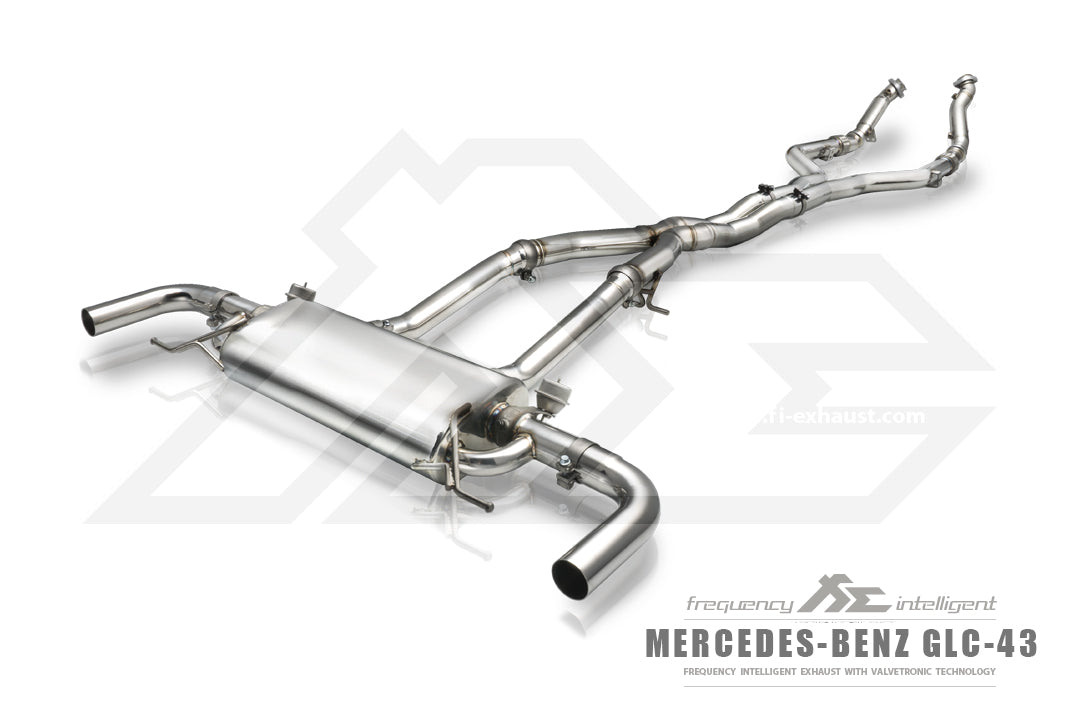 Fi-Exhaust - MERCEDES-BENZ GLC X253 GLC43 AMG - Front Pipe + Mid X-Pipe + Valvetronic Muffler + Standard Remote Control System Module Stainless Steel - MB-253A-CBV